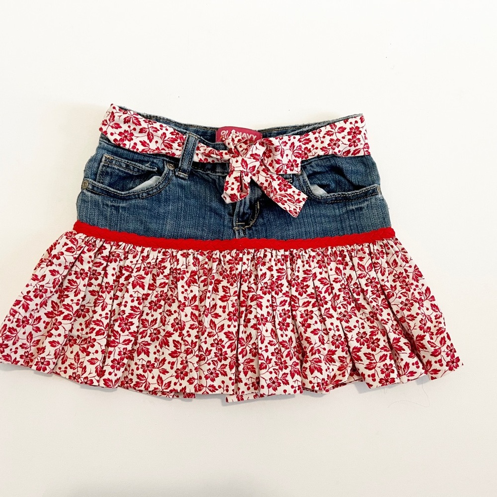 Girls custom denim skirt size 7
